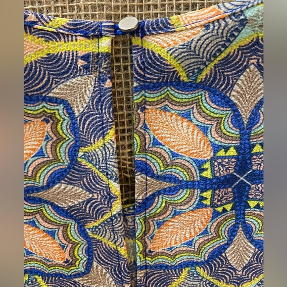 Renee C. Tank Top, Size S, Keyhole Button Neck, Slit Tail, Multicolored - Picture 6 of 6